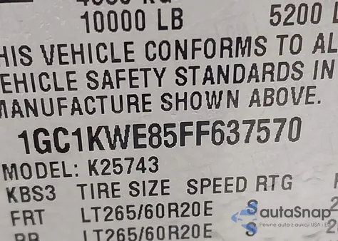 2015 Chevrolet Silverado 2500Hd Ltz из США, поврежденный, VIN 1GC1KWE85FF637570